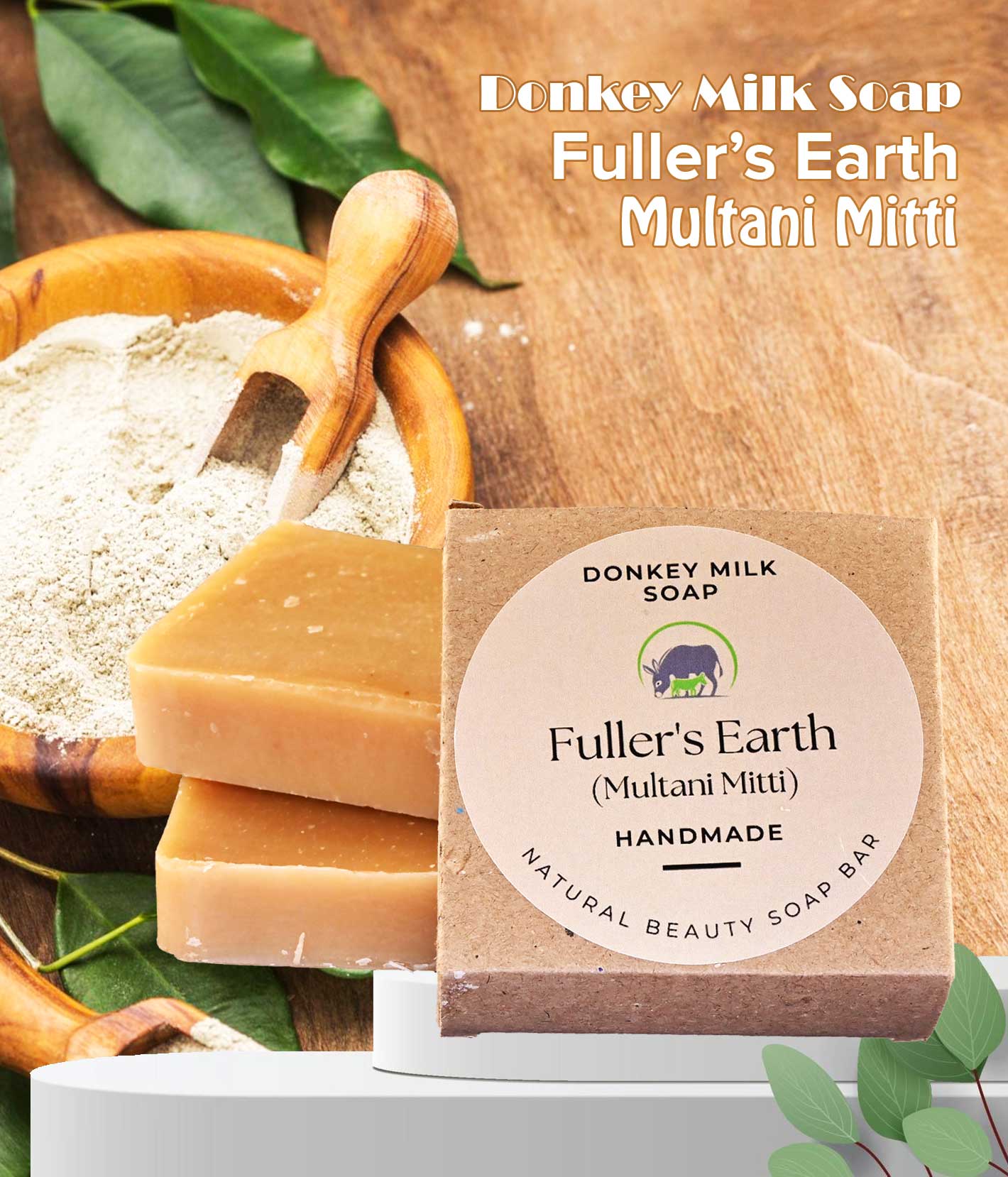 Cold Processed Donkey Milk Soap-Fuller Earth (Multani Mitti)